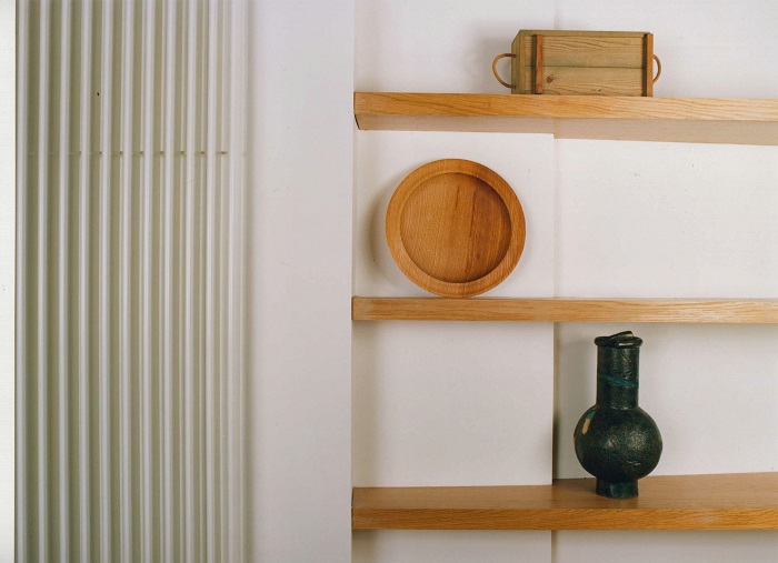 Wooden shelves, Granton, Edinburgh