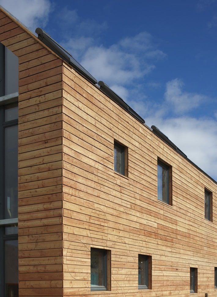 Exterior of Flower House, a state-of-the-art sustainable bespoke house build.