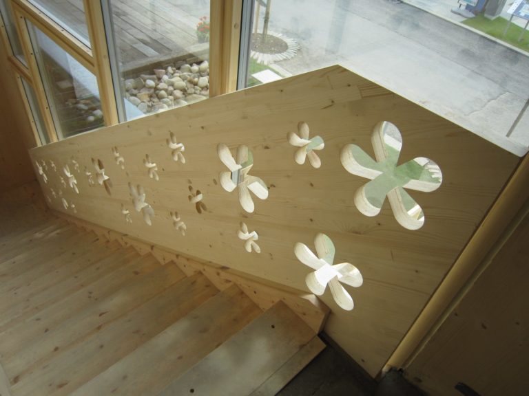 Flower House bespoke staircase in state-of-the-art sustainable home.